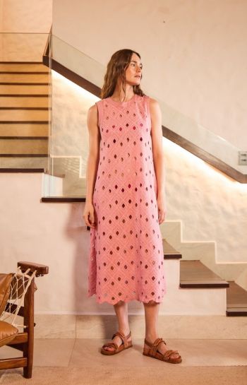 VESTIDO ALÍCIA BORDADO ROSA