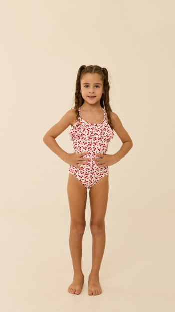 MAIÔ INFANTIL LIZ CEREJA