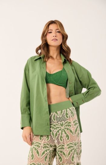 CAMISA TEREZA VERDE FOLHAGEM