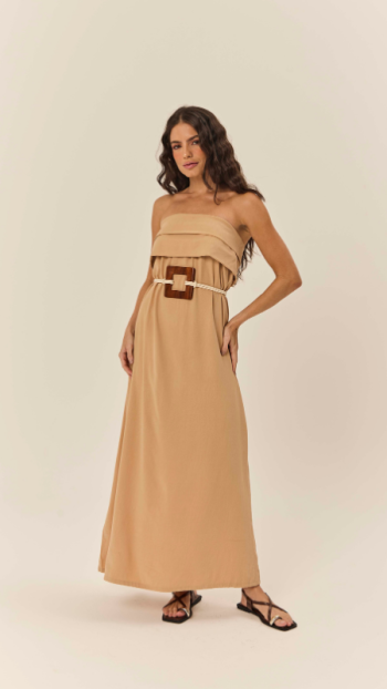 VESTIDO ROBERTA BEGE