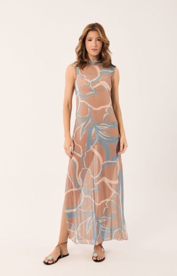 VESTIDO JOANA TULE MARMORE