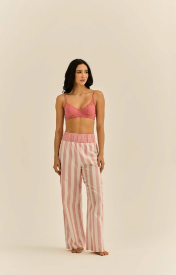 CALÇA CAMILA MIX LISTRA XADREZ E GOIABA