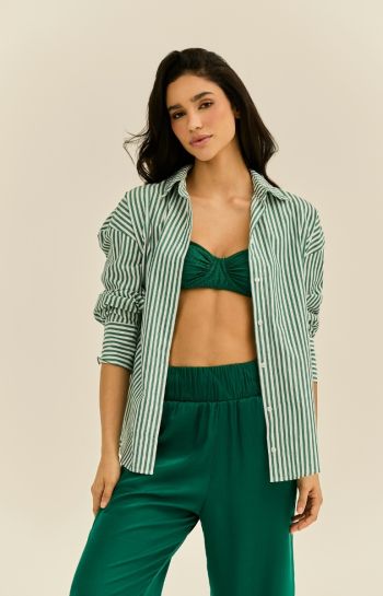 CAMISA TEREZA VERDE LISTRA