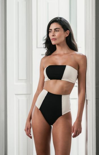 TOP ZOE BICOLOR PRETO COM OFF