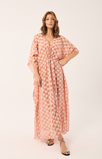 KAFTAN MILA BORDADA ARGILA