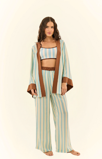 KIMONO LIA LISTRA AZUL