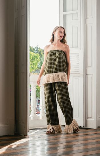 BATA GIOVANA XADREZ VERDE