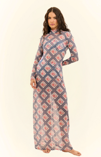 VESTIDO ELORA FLOWER MOSAIC