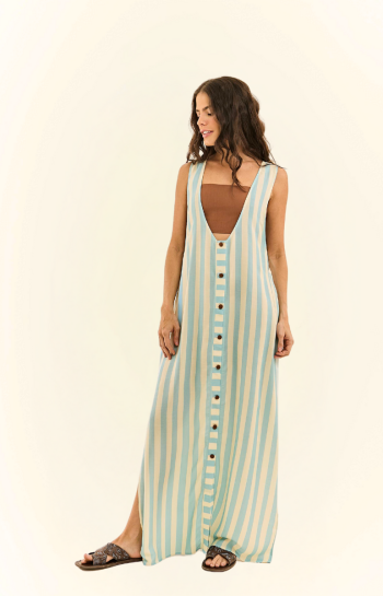 VESTIDO MIRELA LISTRA AZUL