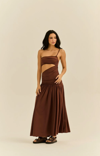 VESTIDO ROSE MARROM