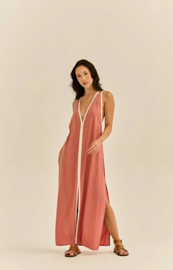 VESTIDO TUANE GOIABA